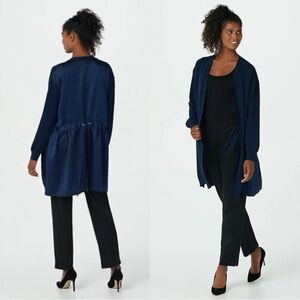 Truth + Style Blue Open Front Anorak Cardigan